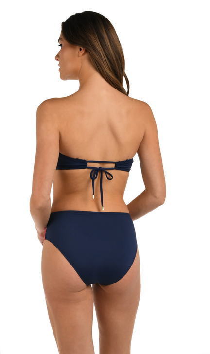 LA BLANCA MISS AMERICANA KNOT FRONT BANDEAU BIKINI TOP