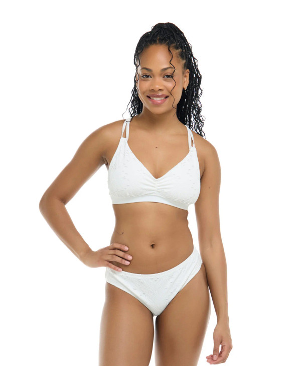 SKYE MID WAIST BIKINI BOTTOM - LACE BLOOM