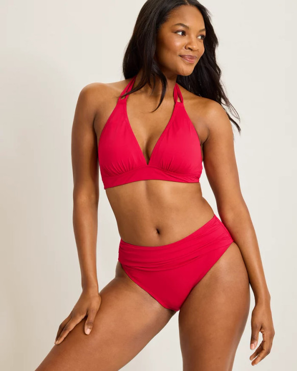TOMMY BAHAMA PEARL DOUBLE-STRAP HALTER BIKINI TOP