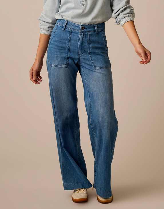 CARVE DESIGNS FARRAH LIGHTWEIGHT WIDE LEG DENIM