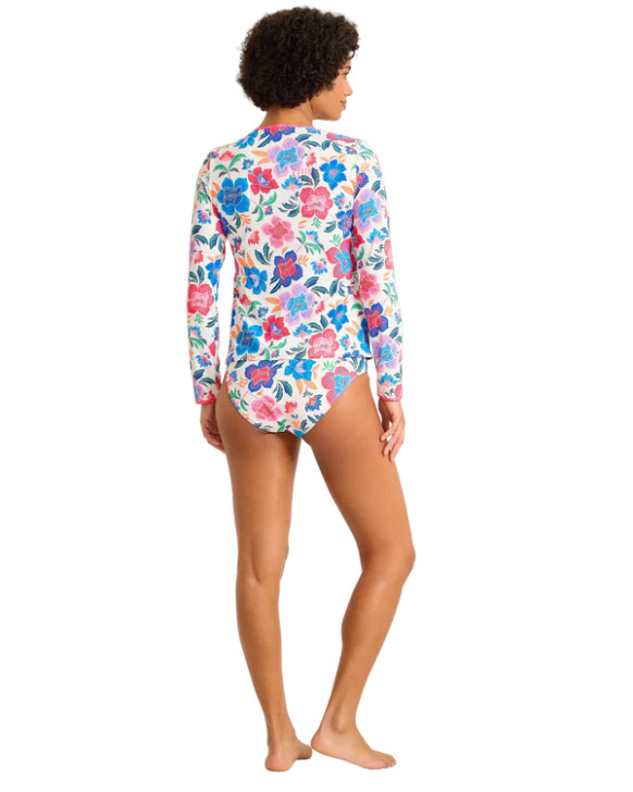 TOMMY BAHAMA TROPI FLORA FULL ZIP LONG SLEEVE RASHGUARD