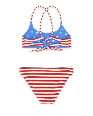 FEATHER 4 ARROW WAVERLY REVERSIBLE BIKINI - TRUE RED (6-12)