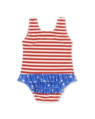 FEATHER 4 ARROW SUN BABE ONE PIECE - TRUE RED (2T-4T)