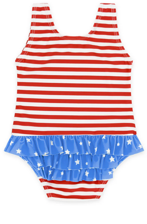 FEATHER 4 ARROW SUN BABE ONE PIECE - TRUE RED (2T-4T)