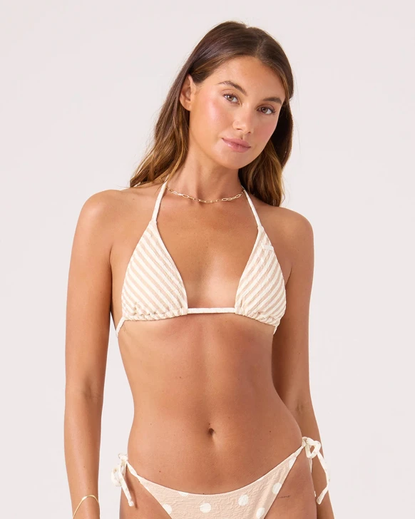 ROXY PUKA DOTS MINI TIKI TRIANGLE BIKINI TOP