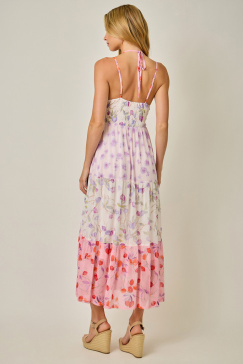 MYSTREE MESH TIERED DRESS