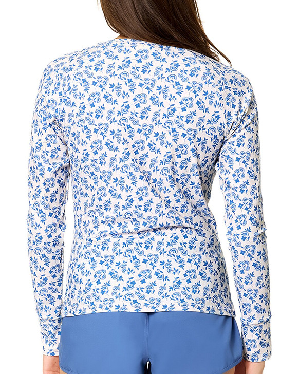 RAISINS DAISY DREAMER FRONT ZIP RASHGUARD