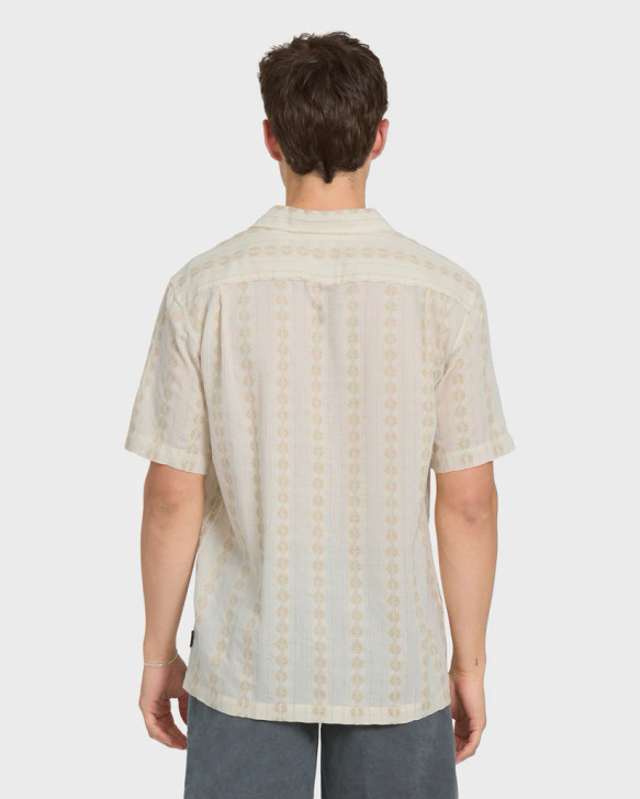 QUIKSILVER BISHOP JACQUARD CAMP SHORT SLEEVE SHIRT