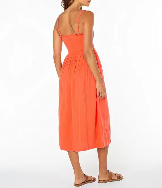 ROXY DOWNRIVER MIDI DRESS