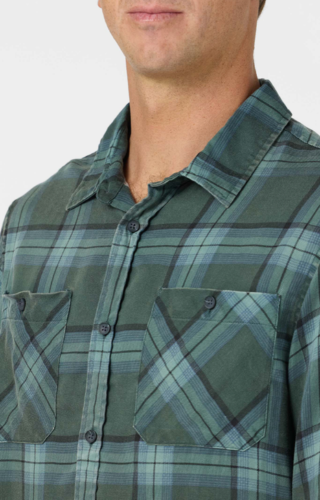 O'NEILL O'RIGINALS PRINTED LONG SLEEVE FLANNEL SHIRT