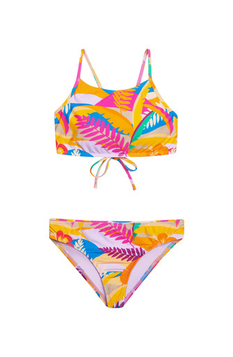 Hobie Kids' High Neck Halter Top and Side Tie Bikini Bottom Set main image 1