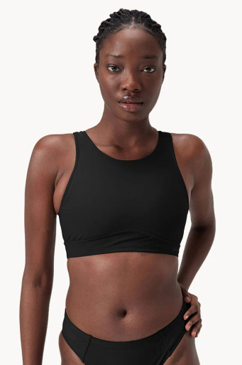 SPEEDO MESHSOLID HIGHNECK TOP - Birthday Suits