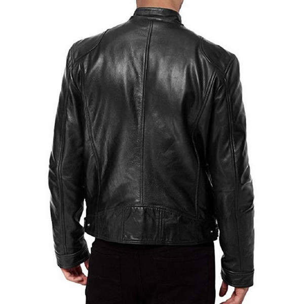 Blouson a Col Motard en Cuir zaxx