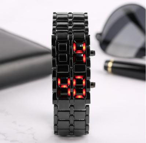 Montre metallique a affichage LED zaxx