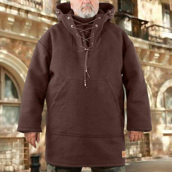 Manteau Uni à Cordon de Serrage zaxx