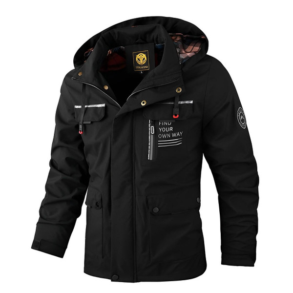 Veste Imperméable Unie à Capuche zaxx