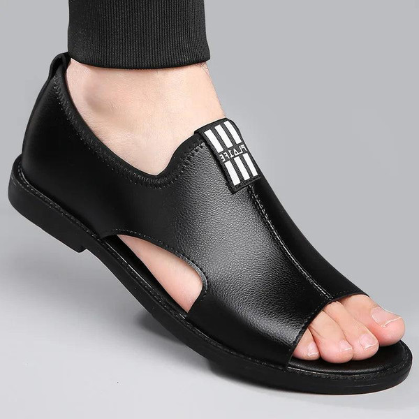 Sandales Plates en Cuir Sandales Plates en Cuir zaxx