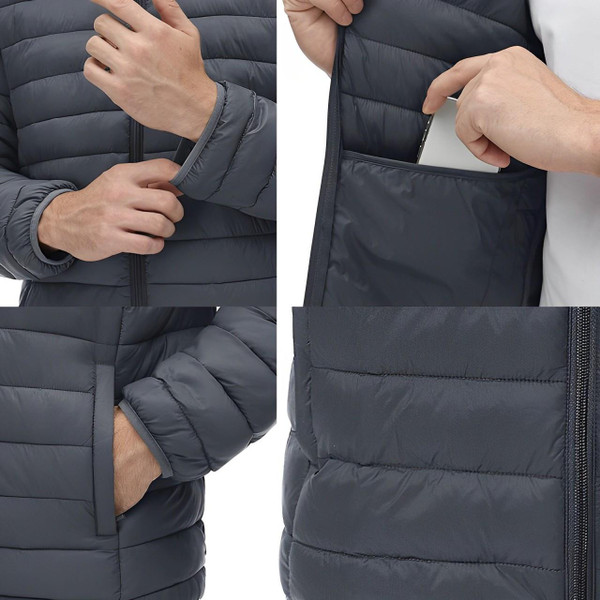 Veste Unie Matelassée à Capuche Veste Unie Matelassée à Capuche zaxx