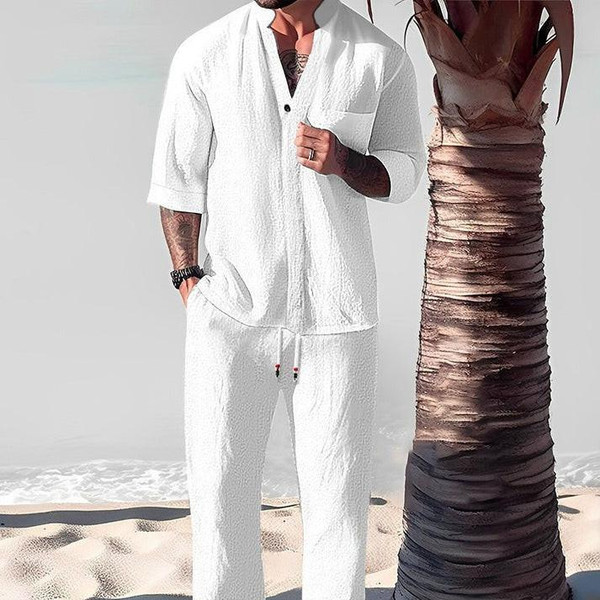 Ensemble Deux Pièces en Coton : Haut et Pantalon Ensemble Deux Pièces en Coton : Haut et Pantalon zaxx