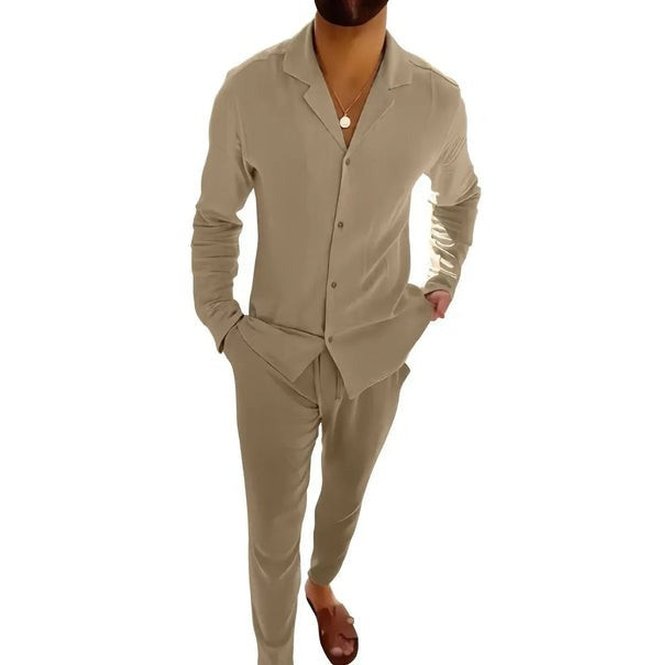 Ensemble Lin Homme Laluna™ – Look d'Été Élégant Ensemble Lin Homme Laluna™ – Look d'Été Élégant zaxx