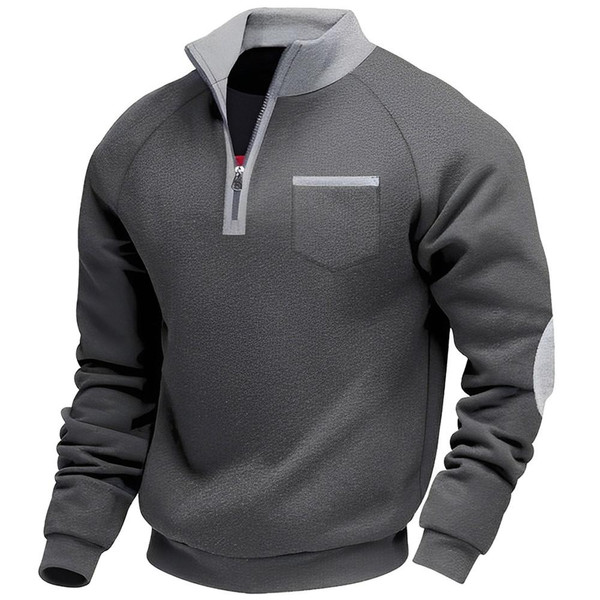 Pull Confortable pour Homme à Demi-zip et Col Montant – Softor™ zaxx