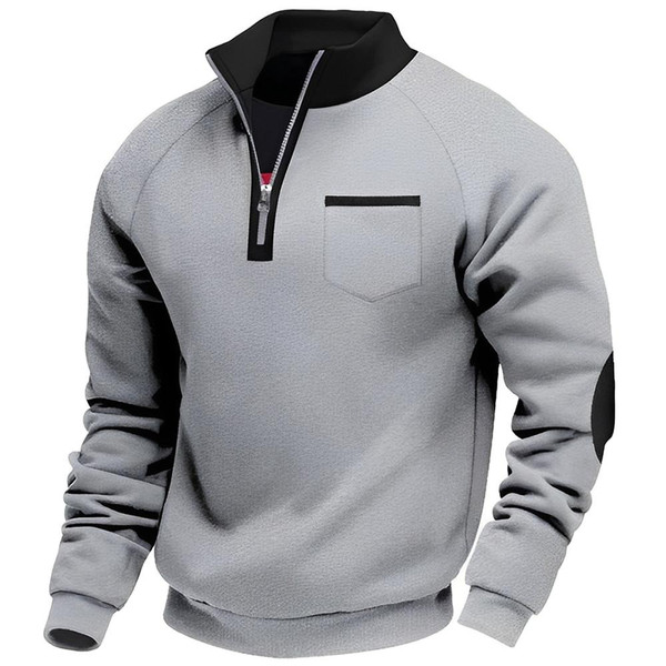 Pull Confortable pour Homme à Demi-zip et Col Montant – Softor™ zaxx