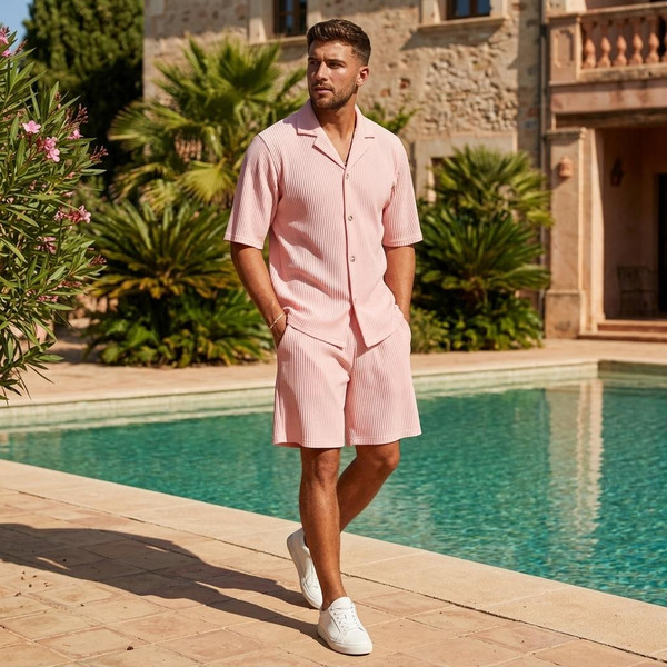 Ensemble Homme Chemise Manches Courtes Et Short – Sorrento™ zaxx