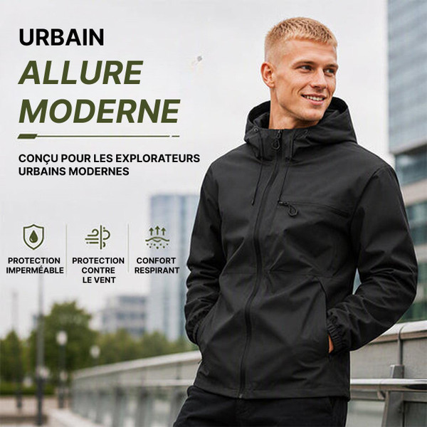 Veste à Capuche Imperméable Oversize pour Homme – Norvélis™ zaxx