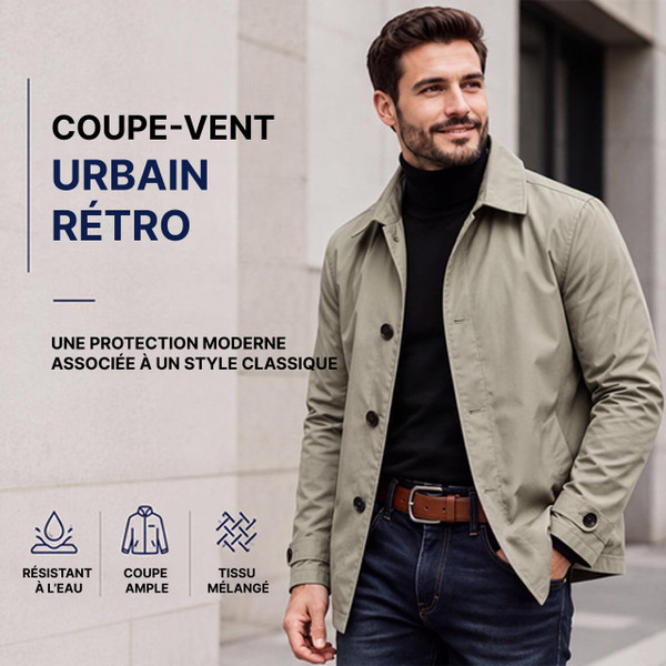 Dernier Jour des Soldes -50 % de Réduction, Manteau Imperméable Mi-Long pour Homme – Valéron™ zaxx