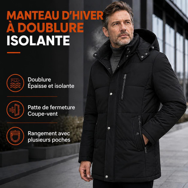 Réduction de - 50 % et Livraison Gratuite ! Veste d’Hiver Matelassée Mi-Longue pour Homme, Élégante et Décontractée – Norvélan™ zaxx