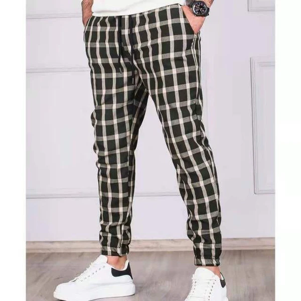 Pantalon Carreaux a Cordon de Serrage zaxx