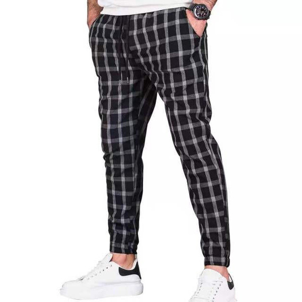 Pantalon Carreaux a Cordon de Serrage zaxx
