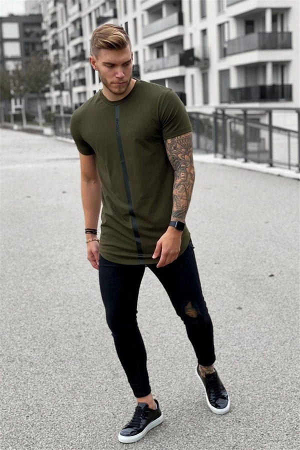 T-shirt Uni a Bande T-shirt Uni a Bande zaxx
