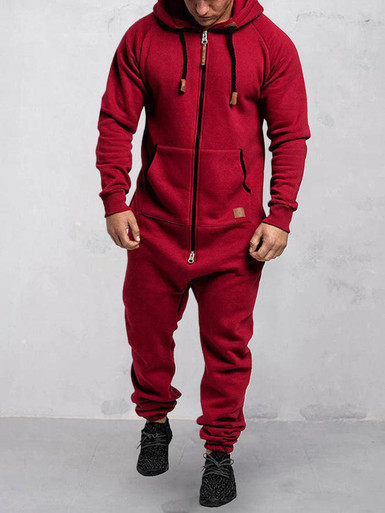 Combinaison Polaire Garçon Manches Longues Avec Capuche Et Fermeture Éclair - Pyjama Chaud Doux