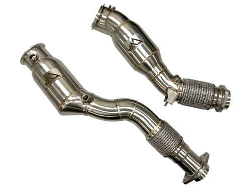 MAD BMW S58 X3M X4M Catted High Flow 200 cell Downpipes
