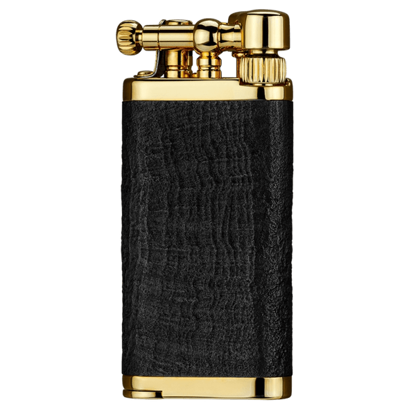 IM Corona Old Boy Black Sandblast Gold Pipe Lighter