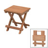Whitecap Whitecap Teak Grooved Top Fold-Away Table/Stool [60034] 60034 MyGreenOutdoors