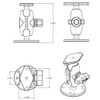 RAM Mounting Systems RAM Mount Flat Surface Mount Short Arm w/Diamond Base [RAM-B-138U-A] MyGreenOutdoors