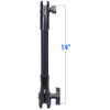 RAM Mounting Systems RAM Mount 14" Long Extension Pole w/1" and 1.5" Single Open Socket [RAP-CB-201-14U] MyGreenOutdoors