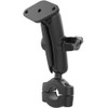 RAM Mounting Systems RAM Mount RAM Torque 3/4" - 1" Diameter Handlebar/Rail Base with 1" Ball, Medium Arm and Diamond Ball Base [RAM-B-408-75-1-238U] MyGreenOutdoors
