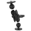 RAM Mounting Systems RAM Mount RAM Double Ball Mount w/1/4"-20 Male Thread [RAM-101AU-B] MyGreenOutdoors