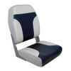 Springfield Marine Springfield High Back Multi-Color Folding Seat - Blue/Grey [1040661] MyGreenOutdoors