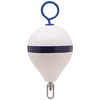 Polyform U.S. Polyform Mooring Buoy w/Iron 17" Diameter - White Blue Stripe [CM-3 WH-STR] CM-3 WH-STR MyGreenOutdoors
