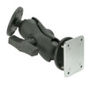 RAM Mounting Systems RAM Mount Drill-Down Dashboard Mount w/Backing Plate - C Size Short [RAM-101-B-225B2U] MyGreenOutdoors