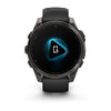 Garmin fenix 8 - 47mm AMOLED Sapphire, Carbon Gray DLC Titanium with Black/Pebble Gray Silicone Band