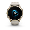 Garmin fenix 8 - 43 mm, AMOLED Sapphire, Soft Gold with Fog Gray/Dark Sandstone Band