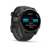 Garmin fenix 8 - 43 mm, AMOLED (Sapphire, Carbon Gray DLC Titanium with Black/Pebble Gray Silicone Band)