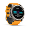 Garmin fenix 8 - 51 mm, AMOLED (Sapphire, Titanium with Spark Orange/Graphite Silicone Band)