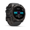 Garmin fenix 8 - 51 mm, AMOLED (Sapphire, Carbon Gray DLC Titanium with Black/Pebble Gray Silicone Band)