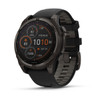Garmin fenix 8 - 47 mm, Solar Charging Multisport Smartwatch (Sapphire, Carbon Gray DLC Titanium with Black/Pebble Gray Silicone Band)